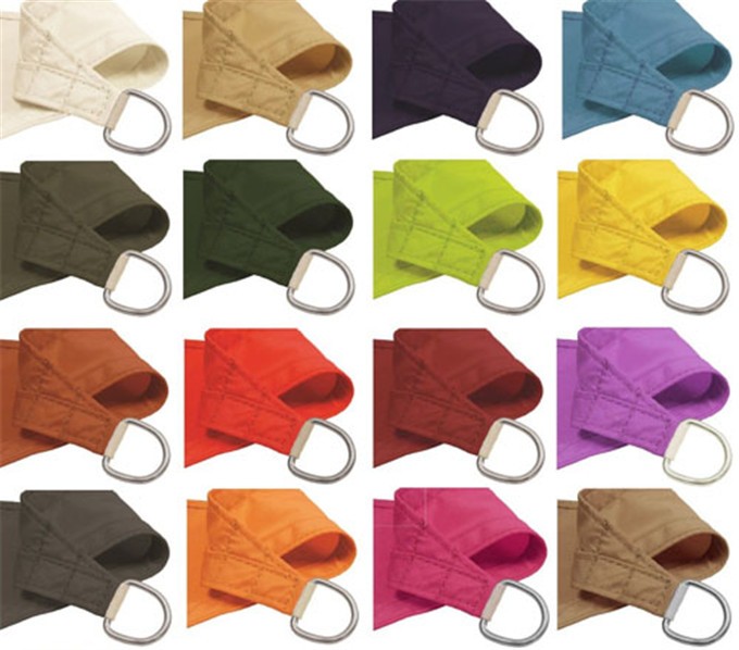 Polyester-Gewebe-Dreieck-Sonnenblende-Segel PU beschichtete Rost-Beweis 160gsm 2