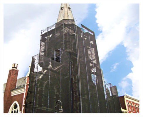 Flammen-Schwarz-verhinderte feuerverzögernde Rückstand-Filetarbeit 2m x 50m Fall 80gsm